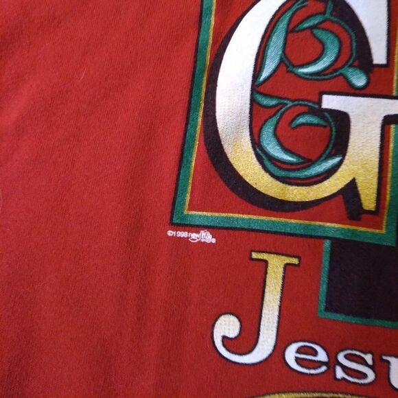 Vintage Sing Glory Jesus Born Christian Crewneck - Picture 3 of 7